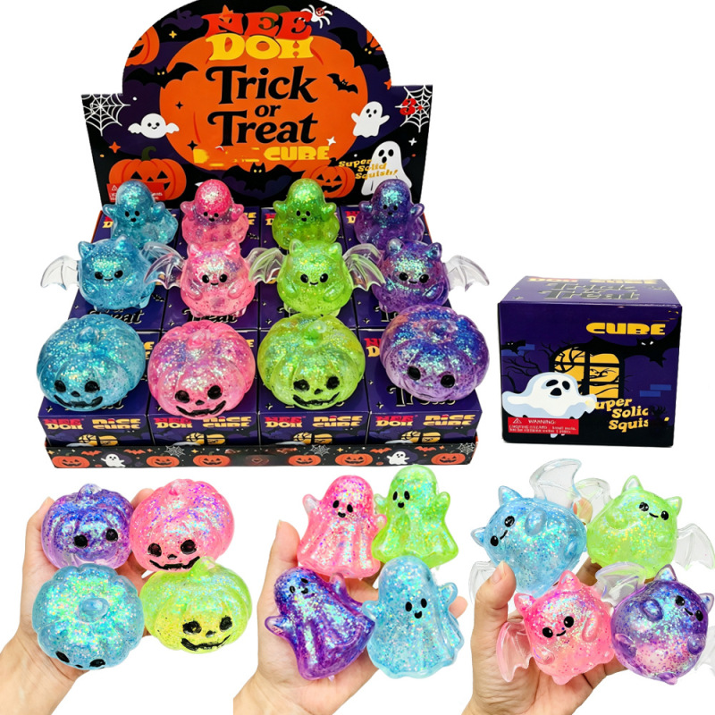 Hot Selling Nee Halloween Squishy Squeeze Toy Gift for Halloween Comes with Gift Box Free Shipping (12pcs/24pcs)