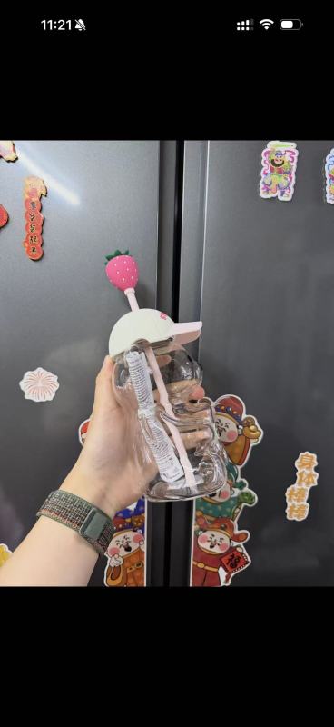 NEW 20oz Glass Bear Cup Cute Bottle for Cold Drinks Cute Gift Free Shipping (24PCS)