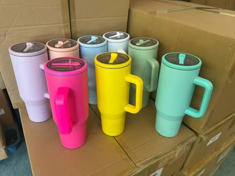 China New  RTS 40oz Sublimation Colored Leak-prrof Lid  Tumblers Travel Mugs Free Shipping (20PCS/40PCS/50PCS)