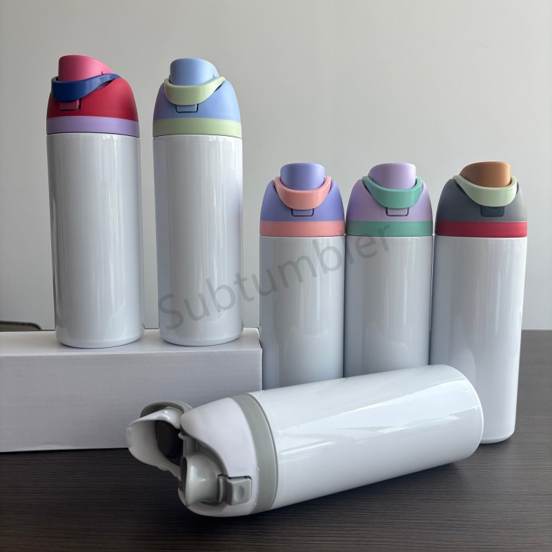 12oz 16oz 24oz 32oz Sublimation Stainless Steel Tumbler with Handle Lid Sport Water Bottle Insulted Tumbler Free Shipping (25PCS)
