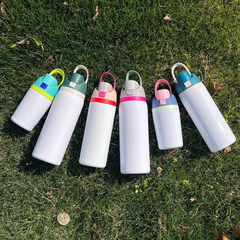 12oz 16oz 24oz 32oz Sublimation Stainless Steel Tumbler with Handle Lid Sport Water Bottle Insulted Tumbler Free Shipping (25PCS)