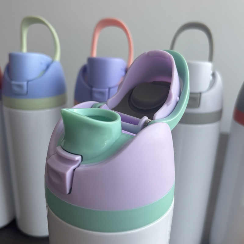 12oz 16oz 24oz 32oz Sublimation Stainless Steel Tumbler with Handle Lid Sport Water Bottle Insulted Tumbler Free Shipping (25PCS)