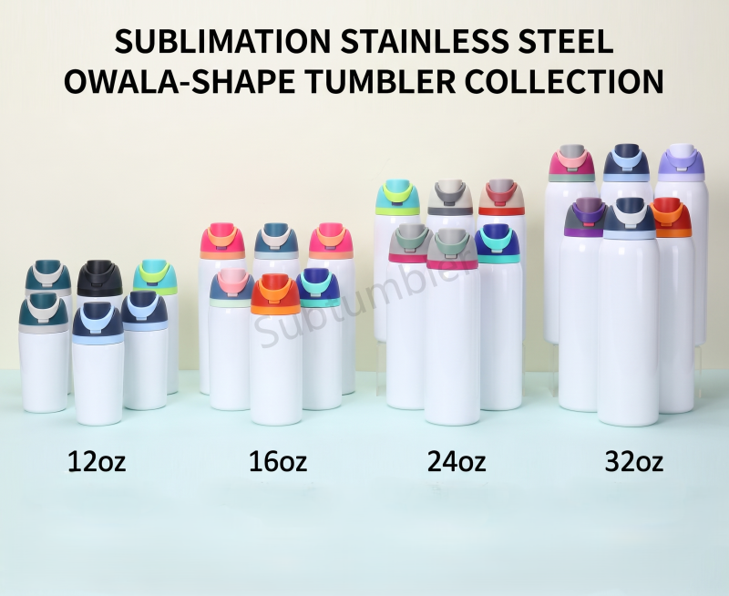 12oz 16oz 24oz 32oz Sublimation Stainless Steel Tumbler with Handle Lid Sport Water Bottle Insulted Tumbler Free Shipping (25PCS)