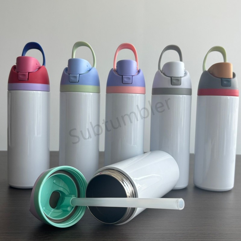 12oz 16oz 24oz 32oz Sublimation Stainless Steel Tumbler with Handle Lid Sport Water Bottle Insulted Tumbler Free Shipping (25PCS)