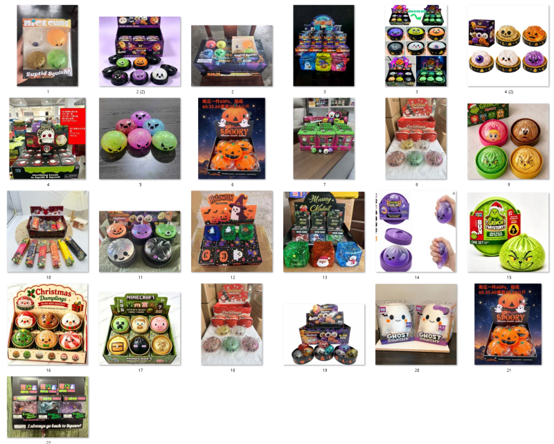 Hot Selling Halloween Dumplings Mystery Box Squishy Squeeze Toy Gift for Halloween Comes with Gift Box Free Shipping (12pcs/24pcs)