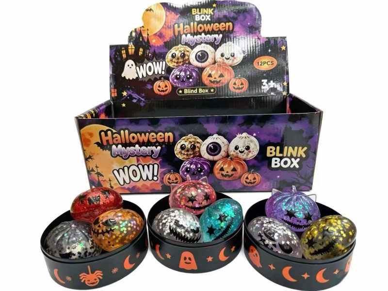 Hot Selling Halloween Dumplings Mystery Box Squishy Squeeze Toy Gift for Halloween Comes with Gift Box Free Shipping (12pcs/24pcs)