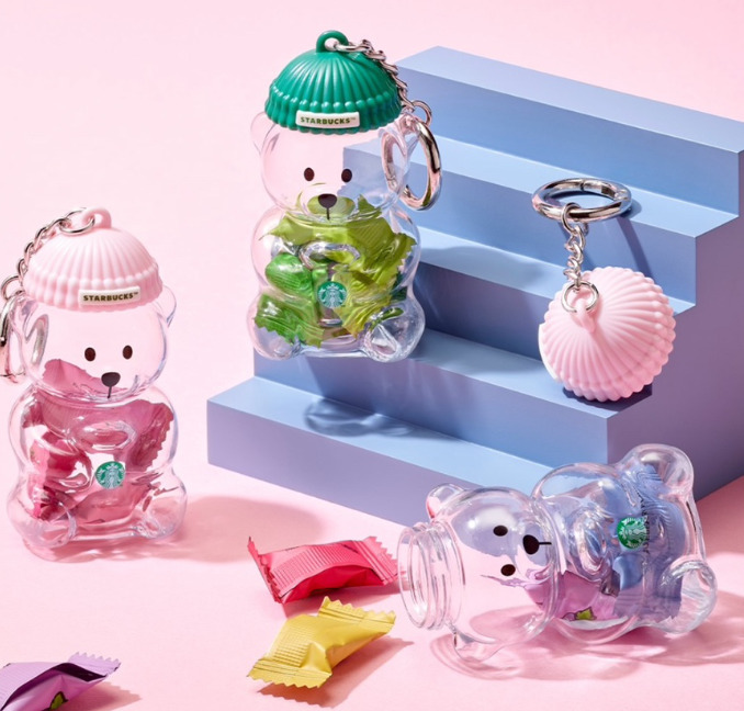 NEW Bear Container with Keychain Mini Bottle Gift Free Shipping (25PCS/50PCS)