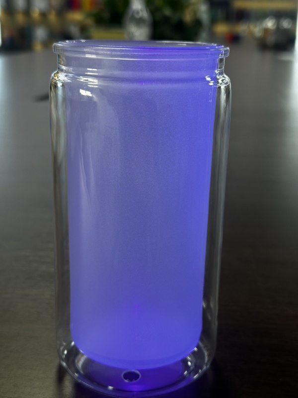 New China Warehouse 16oz Acrylic Snow Globe Glow in the Dark Tumbler Per-drilled Snowglobe Bottle Free Shipping (25PCS)