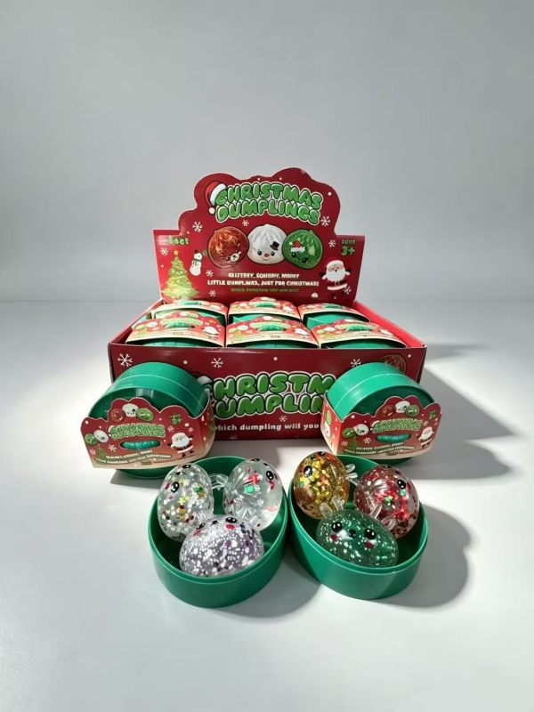 New Christmas Dumplings with Mystery Box Squishy Squeeze Toy Gift for Christmas Comes with Gift Box Free Shipping (12pcs/24pcs)