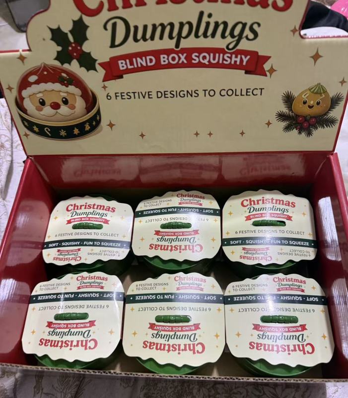 New Christmas Dumplings with Mystery Box Squishy Squeeze Toy Gift for Christmas Comes with Gift Box Free Shipping (12pcs/24pcs)