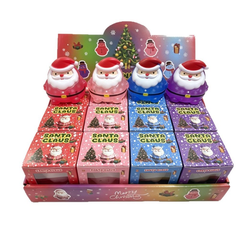Santa Claus Squeeze Maltose Christmas Squishy Stress Relief Slow Rise Squeeze Toy Christmas Toy Gift Display Box Free Shipping (12pcs/24pcs)