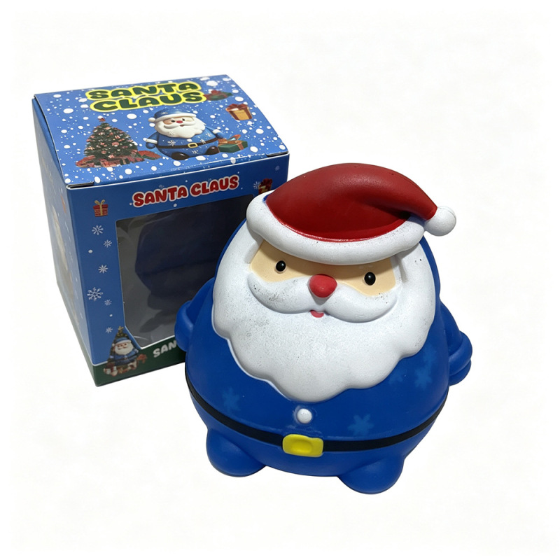 Santa Claus Squeeze Maltose Christmas Squishy Stress Relief Slow Rise Squeeze Toy Christmas Toy Gift Display Box Free Shipping (12pcs/24pcs)