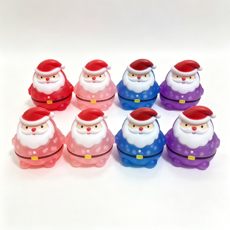 Santa Claus Squeeze Maltose Christmas Squishy Stress Relief Slow Rise Squeeze Toy Christmas Toy Gift Display Box Free Shipping (12pcs/24pcs)