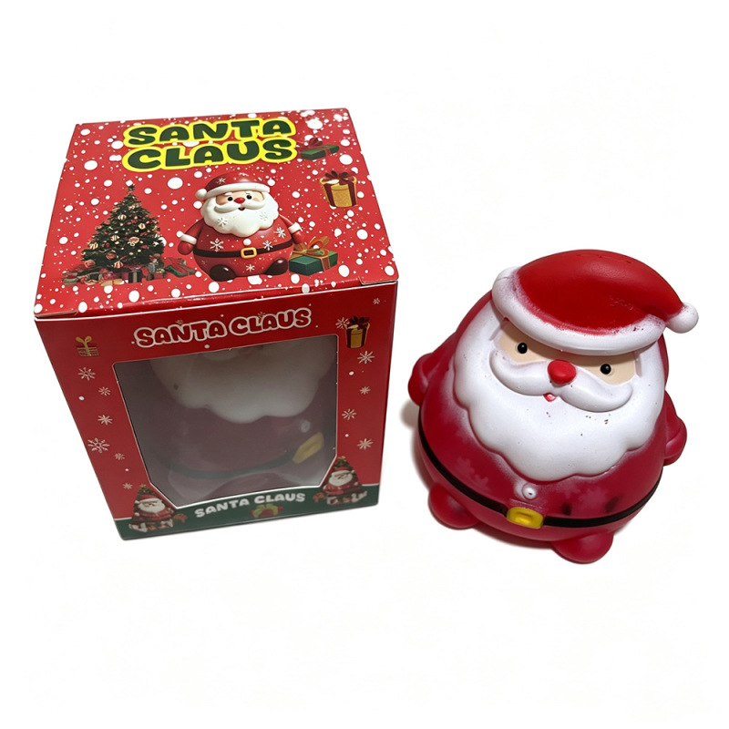 Santa Claus Squeeze Maltose Christmas Squishy Stress Relief Slow Rise Squeeze Toy Christmas Toy Gift Display Box Free Shipping (12pcs/24pcs)