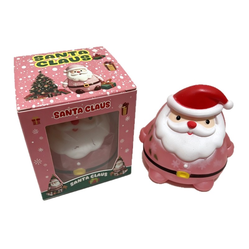 Santa Claus Squeeze Maltose Christmas Squishy Stress Relief Slow Rise Squeeze Toy Christmas Toy Gift Display Box Free Shipping (12pcs/24pcs)