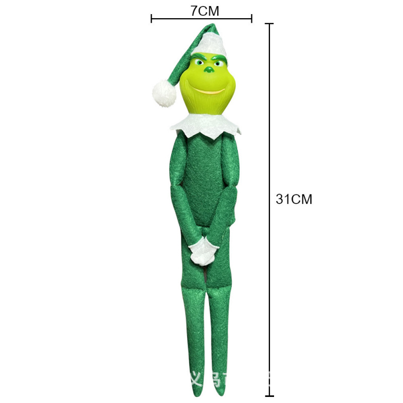 NEW RTS Elf Grinch Doll Gift Christmas Decoration In the Shelf Gifts for Christmas Free Shipping (packed in bag)  (25PCS)