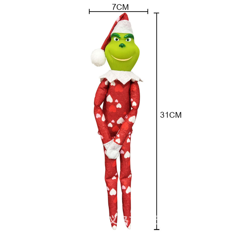 NEW RTS Elf Grinch Doll Gift Christmas Decoration In the Shelf Gifts for Christmas Free Shipping (packed in bag)  (25PCS)