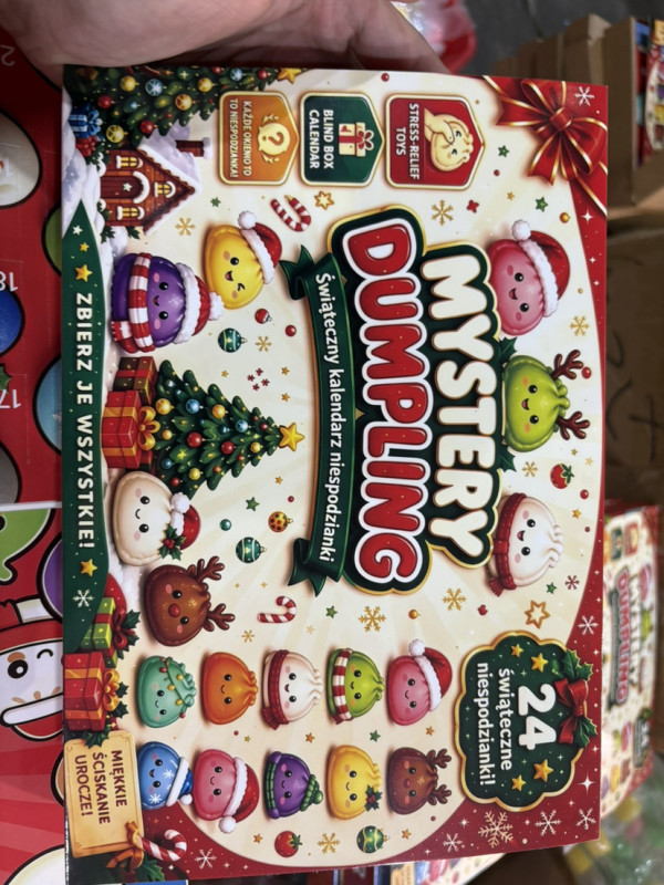 Christmas Countdown Advent Calendar Dumplings with Mystery Box Squishy Squeeze Toy Gift for Christmas Comes with Gift Box Free Shipping (10pcs/20pcs)