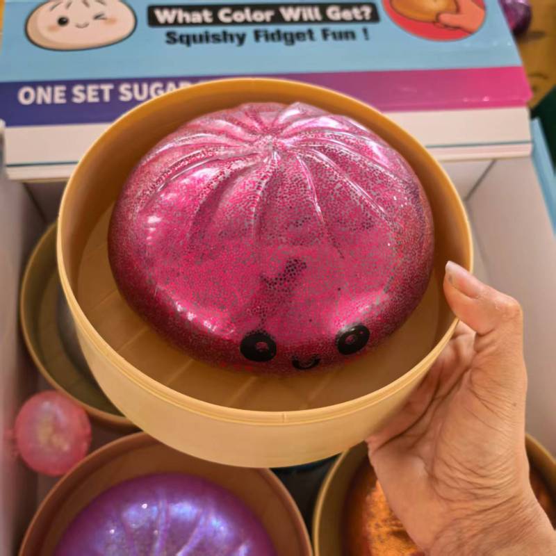 15cm 25cm Jumbo Dumplings with Mystery Box Steamer Basket Giant Dumplings Squeeze Squishy Toy Free Shipping (8pcs)