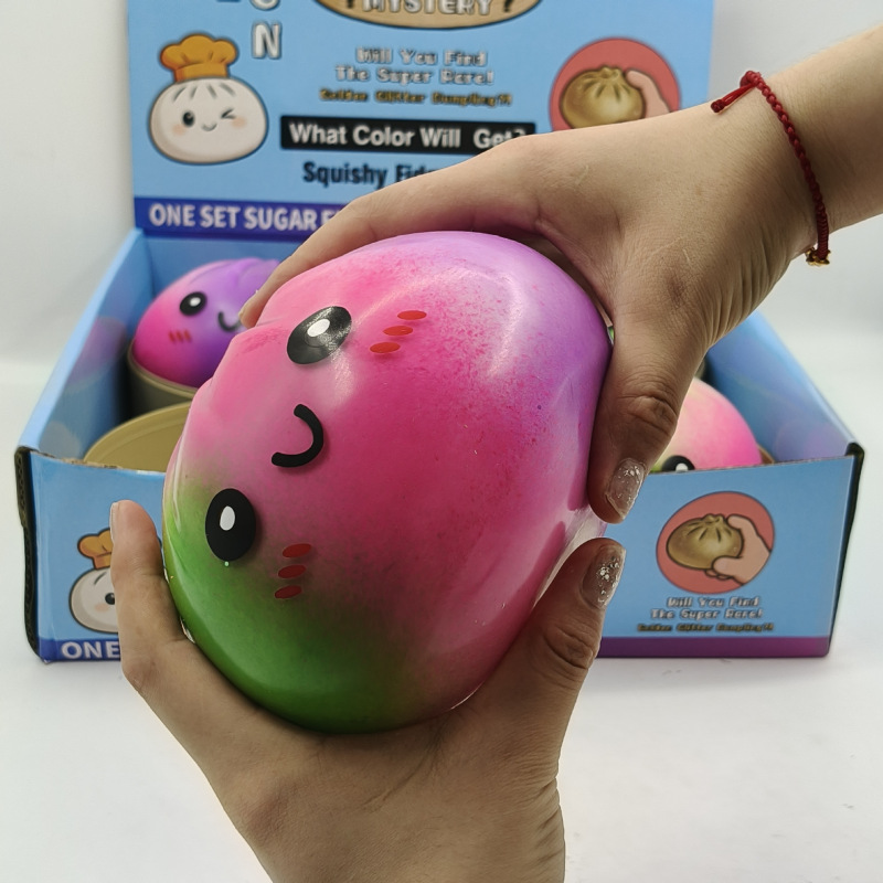 15cm 25cm Jumbo Dumplings with Mystery Box Steamer Basket Giant Dumplings Squeeze Squishy Toy Free Shipping (8pcs)