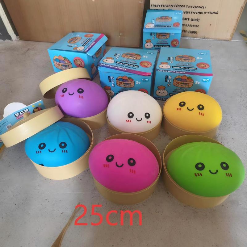15cm 25cm Jumbo Dumplings with Mystery Box Steamer Basket Giant Dumplings Squeeze Squishy Toy Free Shipping (8pcs)