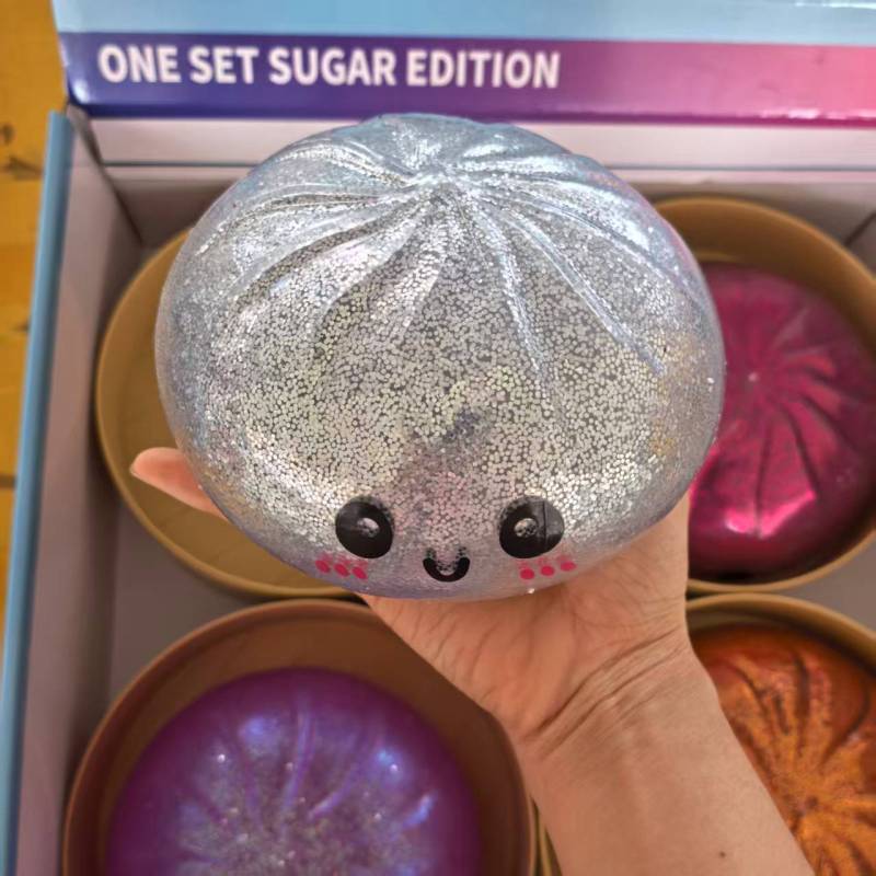15cm 25cm Jumbo Dumplings with Mystery Box Steamer Basket Giant Dumplings Squeeze Squishy Toy Free Shipping (8pcs)