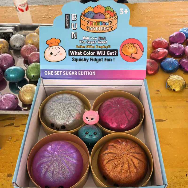 15cm 25cm Jumbo Dumplings with Mystery Box Steamer Basket Giant Dumplings Squeeze Squishy Toy Free Shipping (8pcs)