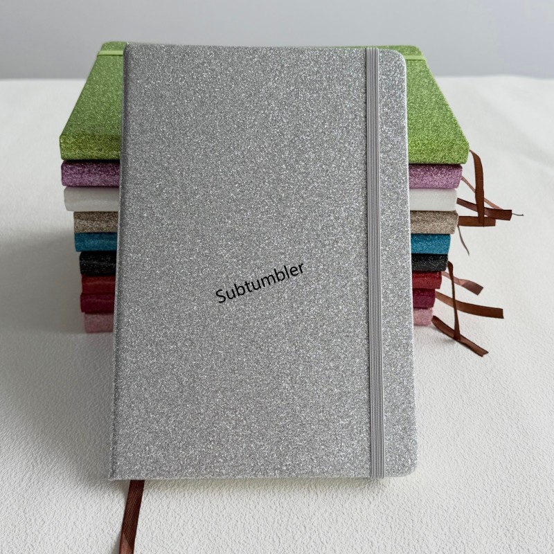RTS A5 Glitter Notebook Journal with Smooth Hard PU Leather Cover Shimmer Glitter Notebook Pastel Colored A5 Notebooks Free Shipping (10PCS/20PCS)