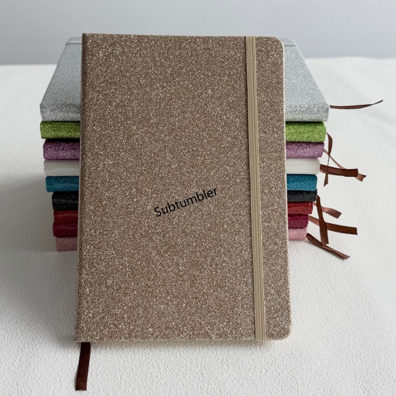 RTS A5 Glitter Notebook Journal with Smooth Hard PU Leather Cover Shimmer Glitter Notebook Pastel Colored A5 Notebooks Free Shipping (10PCS/20PCS)