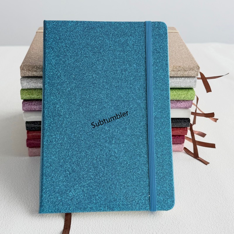 RTS A5 Glitter Notebook Journal with Smooth Hard PU Leather Cover Shimmer Glitter Notebook Pastel Colored A5 Notebooks Free Shipping (10PCS/20PCS)