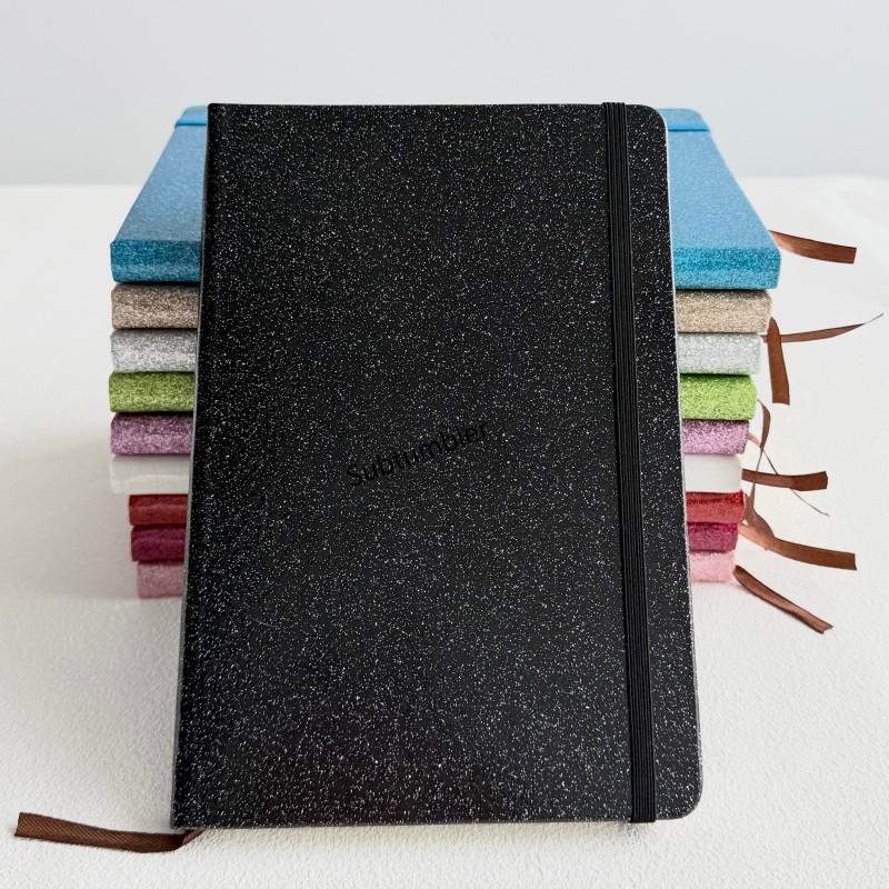 RTS A5 Glitter Notebook Journal with Smooth Hard PU Leather Cover Shimmer Glitter Notebook Pastel Colored A5 Notebooks Free Shipping (10PCS/20PCS)