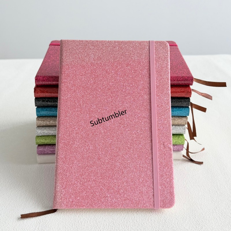 RTS A5 Glitter Notebook Journal with Smooth Hard PU Leather Cover Shimmer Glitter Notebook Pastel Colored A5 Notebooks Free Shipping (10PCS/20PCS)