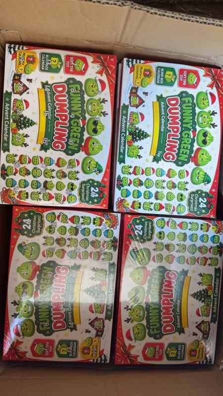 Christmas Advent Calendar Grinch Dumplings Mini Dumplings Squishy Squeeze Toy Gift for Christmas Gifts Free Shipping (12pcs/24pcs)