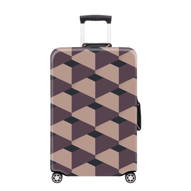 JUSTOP custom geometric suitcase cover sublimation suitcase cover waterproof neoprene suitcase cover