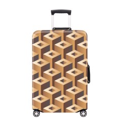 JUSTOP custom geometric suitcase cover sublimation suitcase cover waterproof neoprene suitcase cover