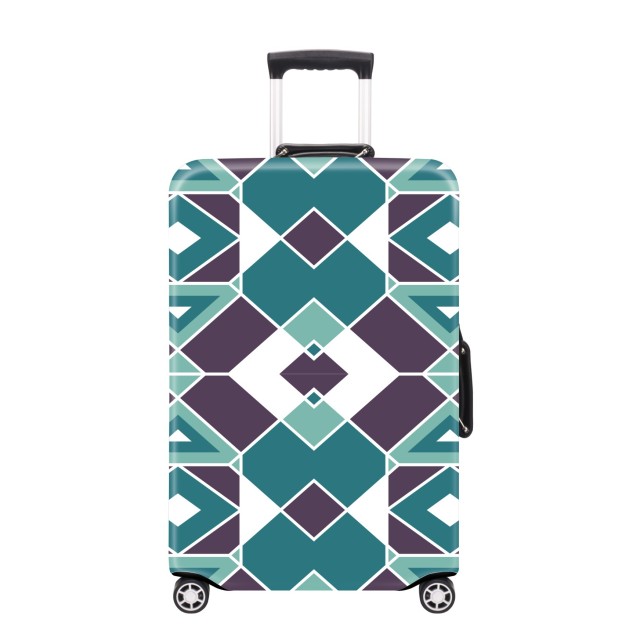 JUSTOP cover for suitcase suitcase protection cover silicone geometric shape patterns suitcase cover