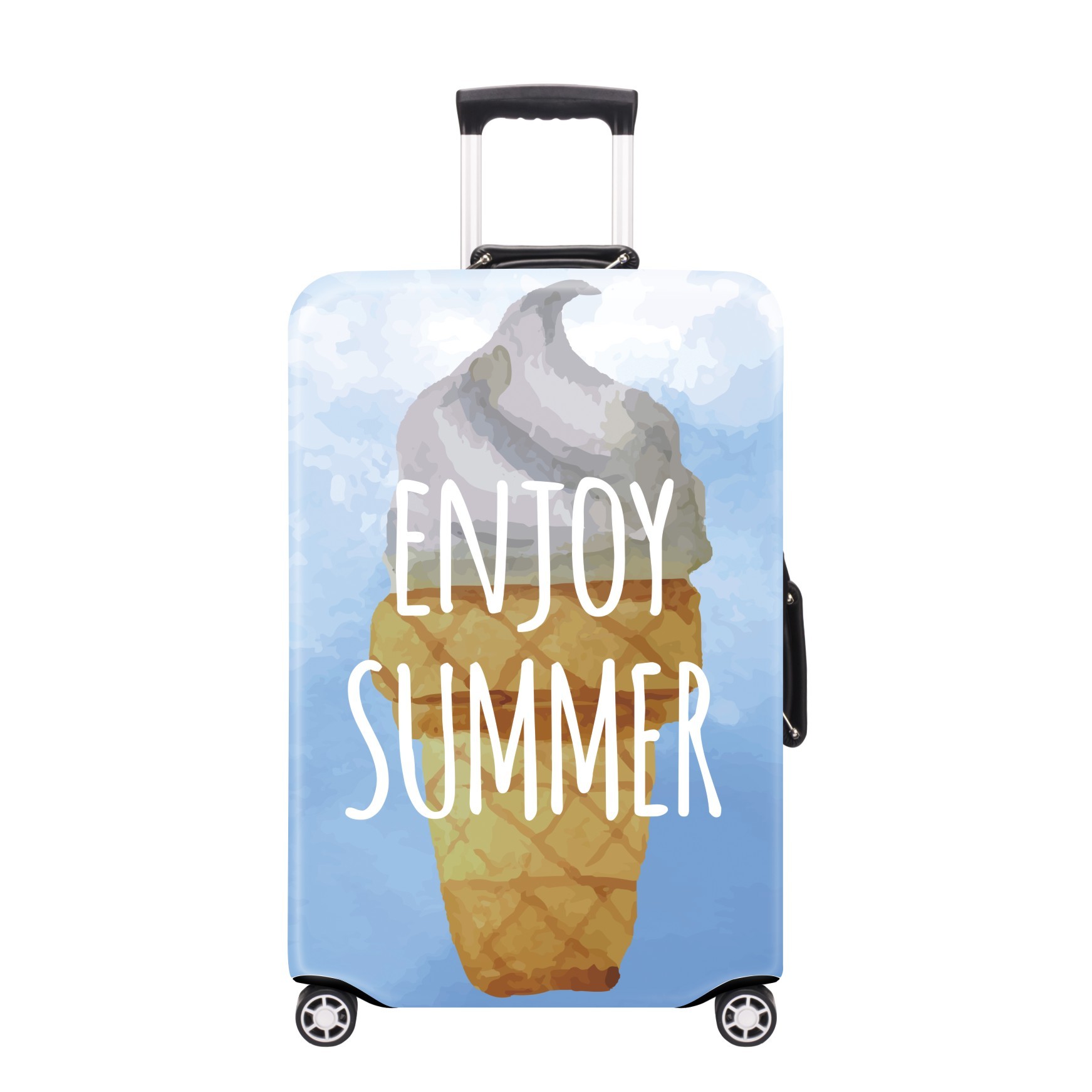 JUSTOP polyester luggage cover custom print for travel luggage suitcase cover