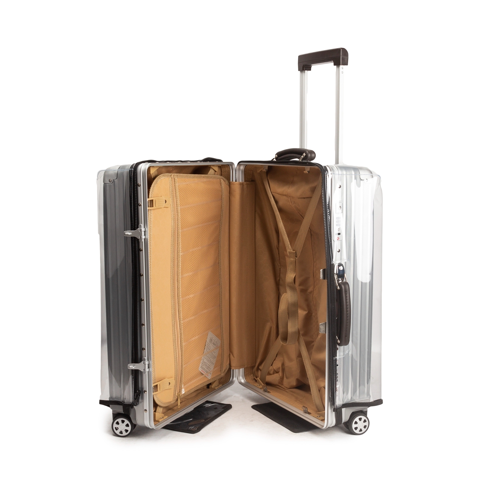 JUSTOP zipper Luggage cover PVC luggage cover protector transparent waterproof dustproof protective