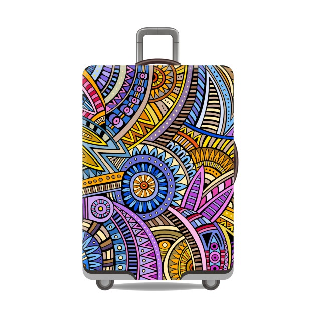 JUSTOP jersey fabric luggage cover custom print luggage cover silicone suitcase cover