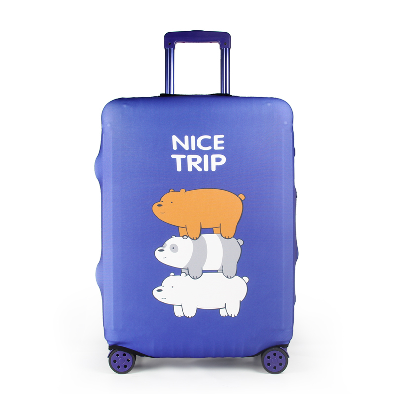 JUSTOP jersey fabric luggage cover custom print luggage cover silicone suitcase cover