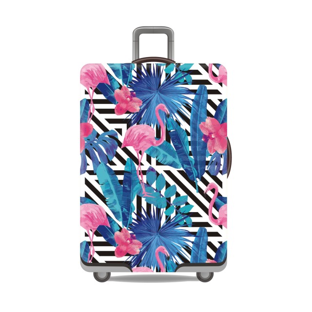 JUSTOP jersey fabric luggage cover custom print luggage cover silicone suitcase cover