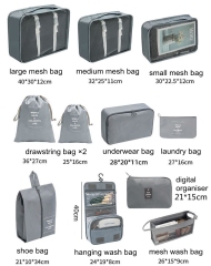 JUSTOP wholesale packing cubes packing cubes compression travel organizer bags for luggage