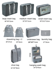 JUSTOP customized lightweight travel luggage organizer traveling bag travel luggage organizer