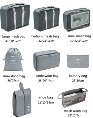 foldable travel bag travel organizer bag set ziplock bag storage organizer