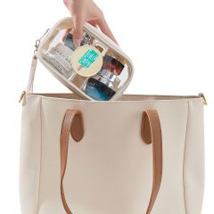 JUSTOP wholesale PU transparent cosmetic bags cosmetic bags organizer cosmetic bag custom logo