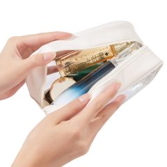 JUSTOP wholesale PU transparent cosmetic bags cosmetic bags organizer cosmetic bag custom logo