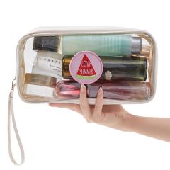 JUSTOP wholesale PU transparent cosmetic bags cosmetic bags organizer cosmetic bag custom logo