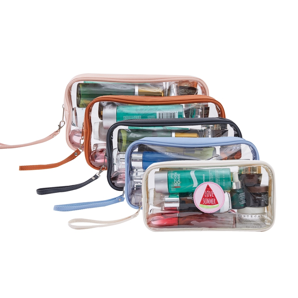 JUSTOP wholesale PU transparent cosmetic bags cosmetic bags organizer cosmetic bag custom logo