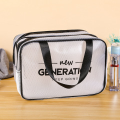 JUSTOP new product cosmetic bags cases insulated cosmetic bags neoprene beige leather cosmetic bag for women