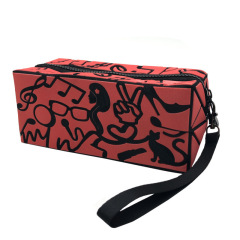 JUSTOP new design grey cosmetics bag for travel personalized rectangle large cosmetic bags